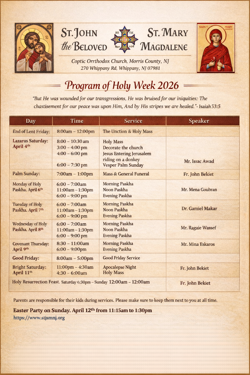 Holy Week STJSTMM-2026